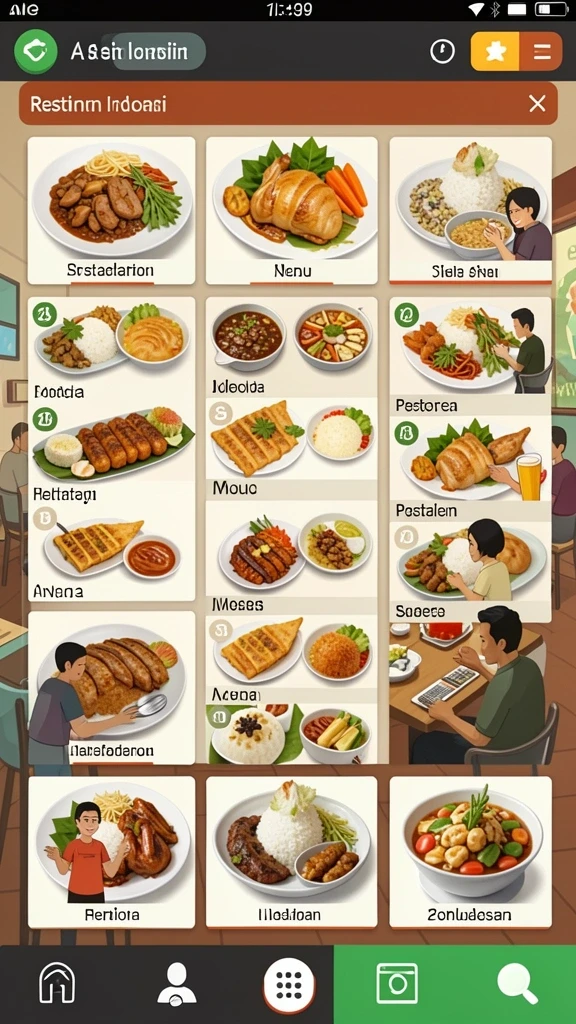 Karakter dalam game yang beragam dan unik.