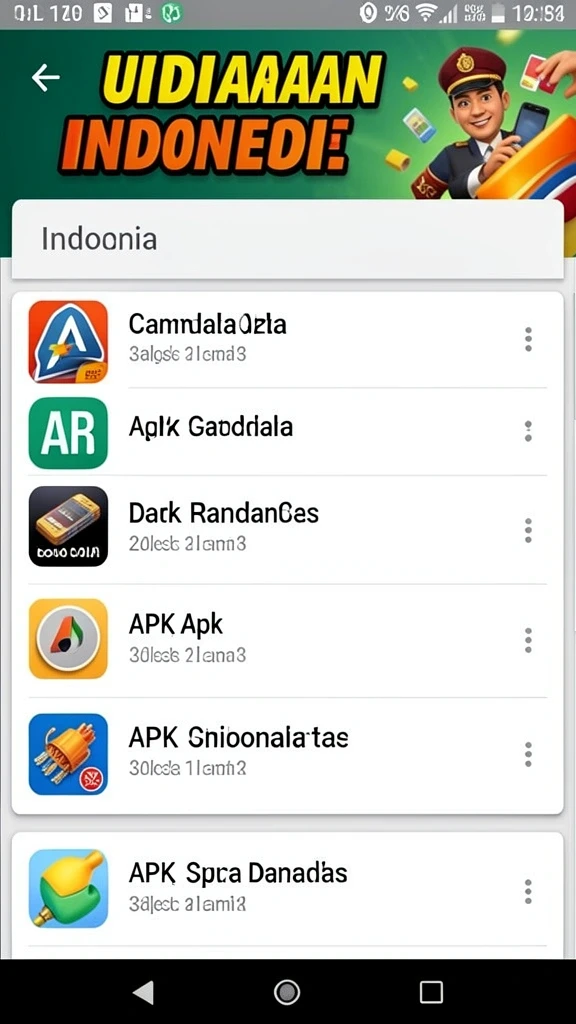 Tampilan utama A7777 yang menarik dan intuitif.