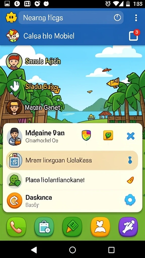 Screenshot menampilkan grafis yang memukau dalam permainan.
