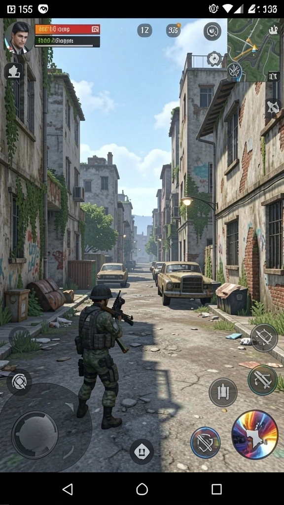 Momen aksi seru saat bertarung melawan musuh.