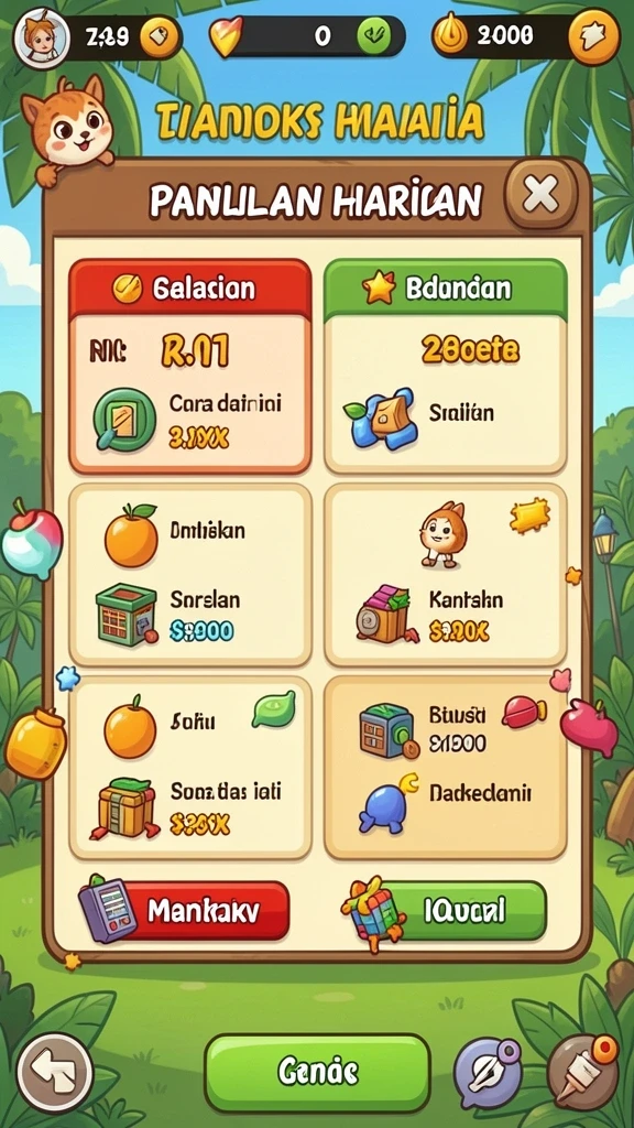 Fitur bonus harian yang menambah keseruan bermain.