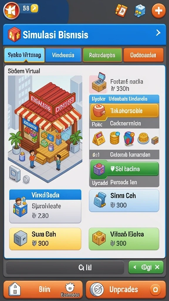 Sistem level yang membuat permainan semakin seru.