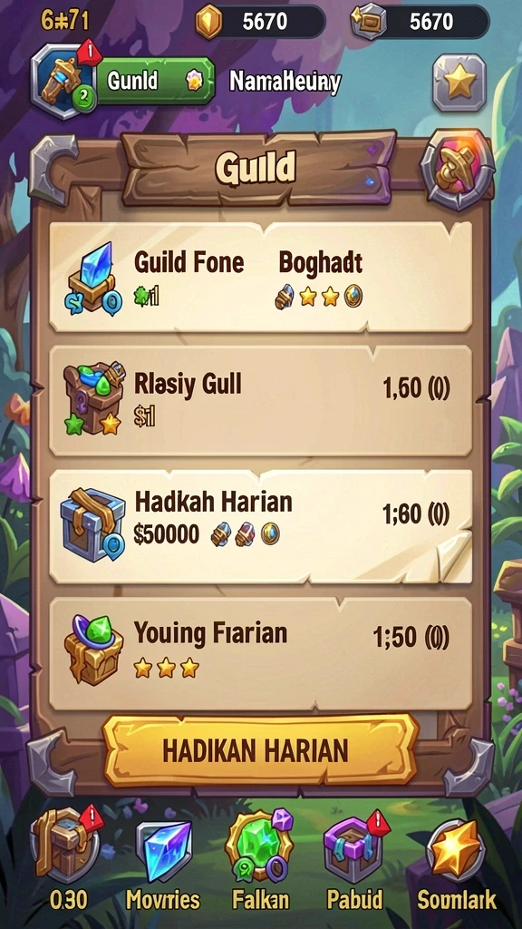Tampilan menu utama yang menarik dan intuitif.