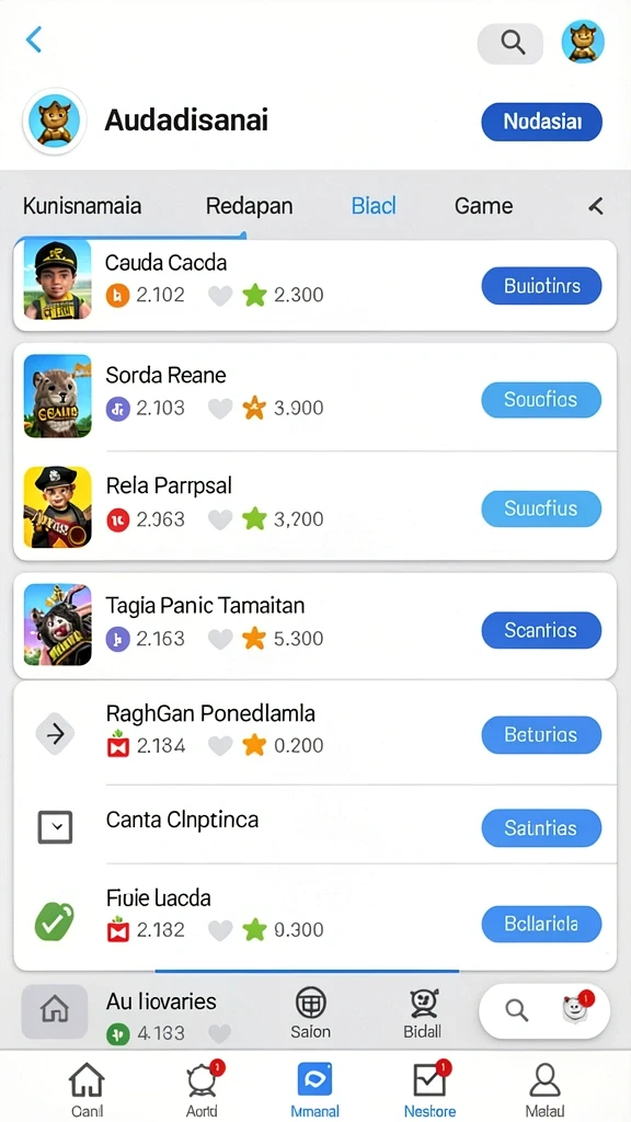 Beberapa tema permainan slot yang bervariasi.
