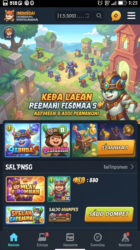 Screenshot menunjukkan pemandangan indah dari dunia game.