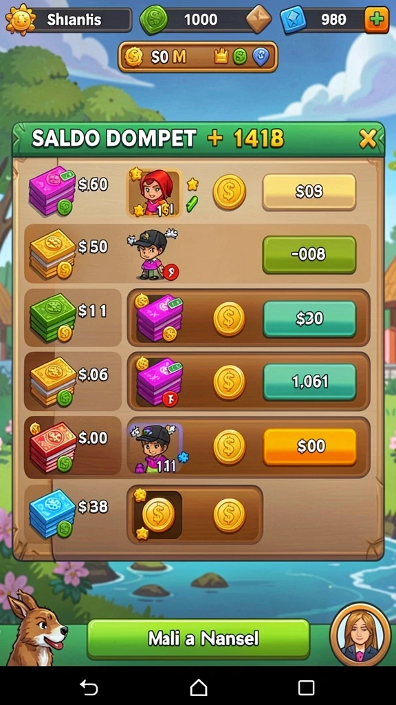 Tampilan antarmuka game yang menarik dan intuitif.