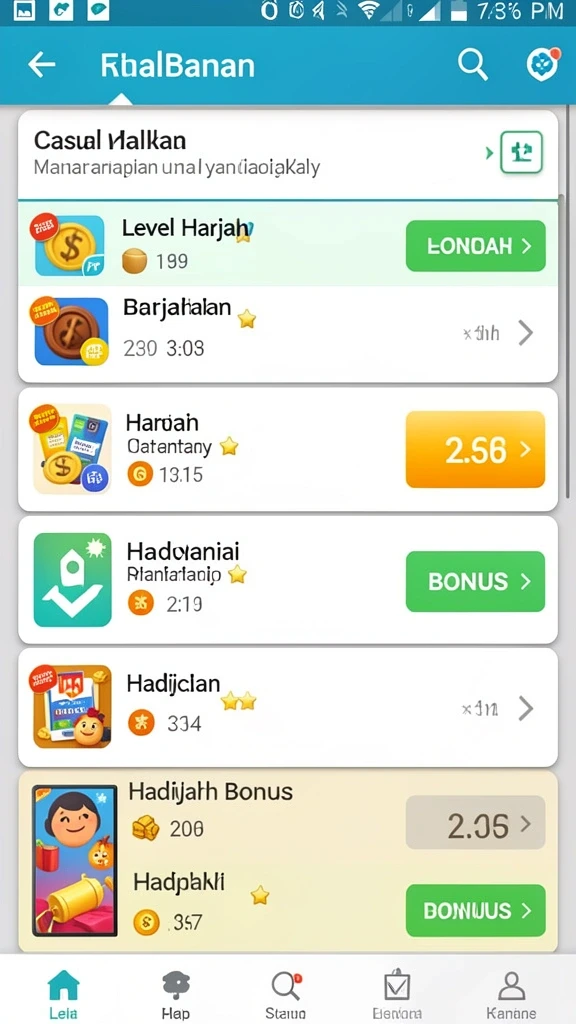Screenshot menunjukkan karakter utama yang siap berpetualang.