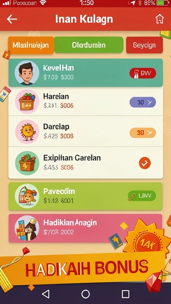 Beragam karakter unik yang dapat dipilih.