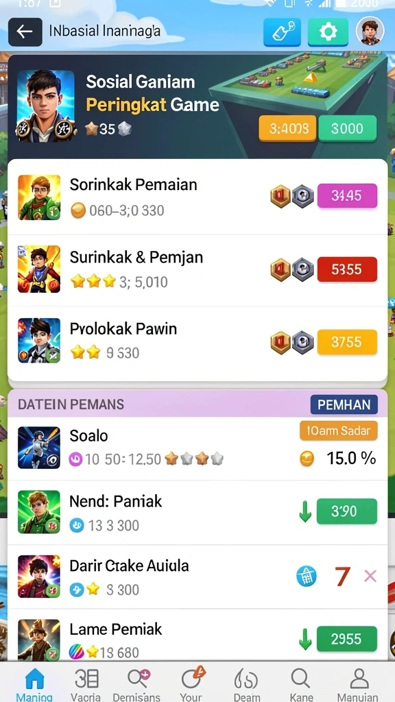 Fitur komunitas yang memudahkan interaksi antar pemain.
