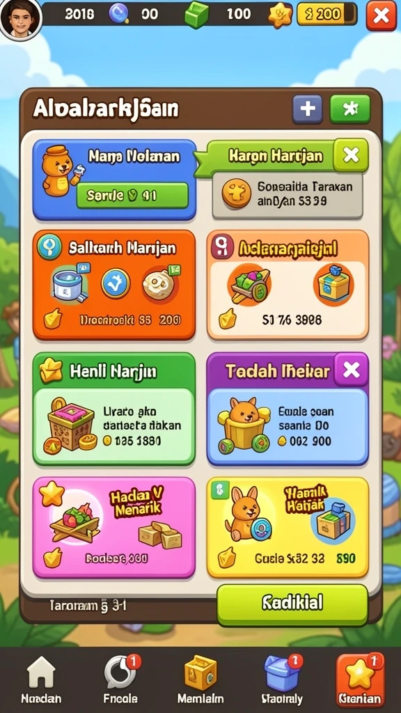 Kustomisasi karakter yang menarik dan menyenangkan.