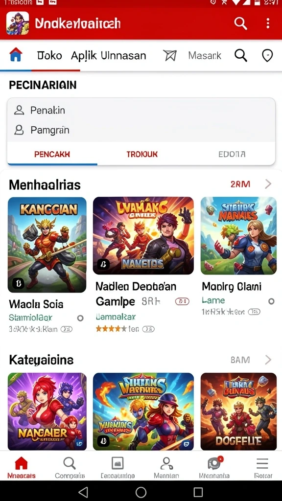 Tampilan utama TOTO80 dengan navigasi yang jelas.