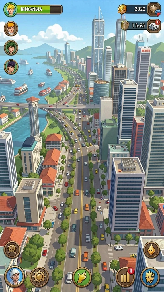Screenshot menampilkan tampilan level permainan yang menantang.
