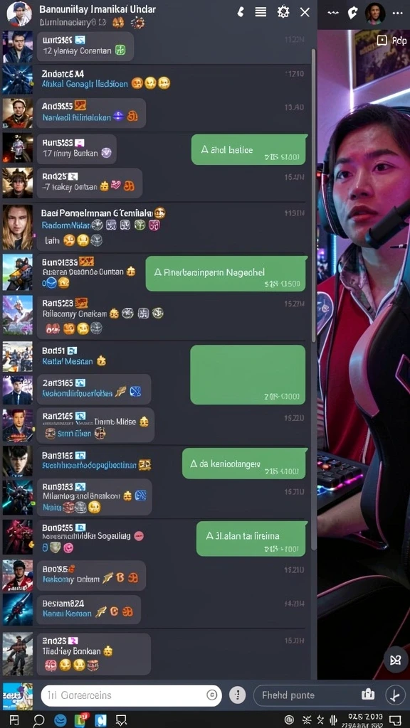 Menampilkan aksi seru karakter dalam dunia V07.