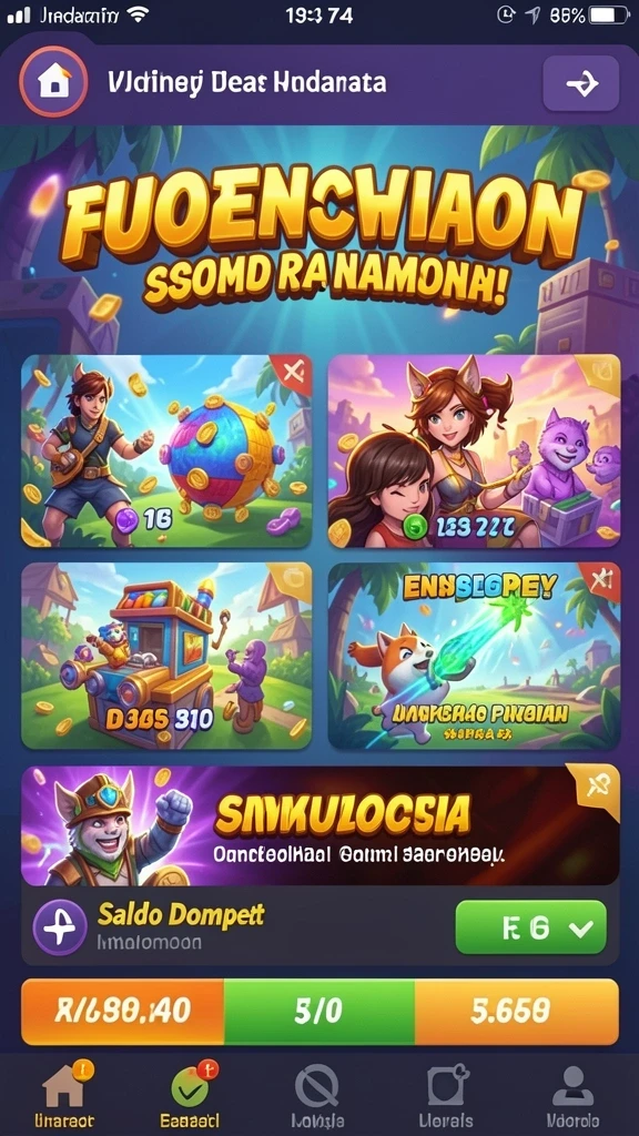 Tampilan awal yang menarik dengan pemandangan Viking.